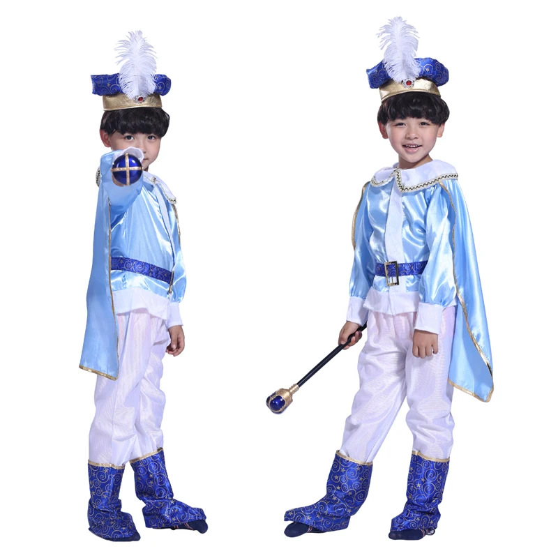 Halloween Christmas Children boy king handsome prince blue costume masquerade costumes performing
Halloween Christmas Children boy king handsome prince blue costume masquerade costumes performing
