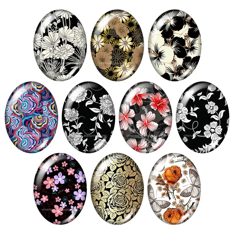 Beauty Flowers Painting Patterns 13x18mm/18x25mm/30x40mm mixed Oval photo glass cabochon demo flat back Jewelry findings
Beauty Flowers Painting Patterns 13x18mm/18x25mm/30x40mm mixed Oval photo glass cabochon demo flat back Jewelry findings