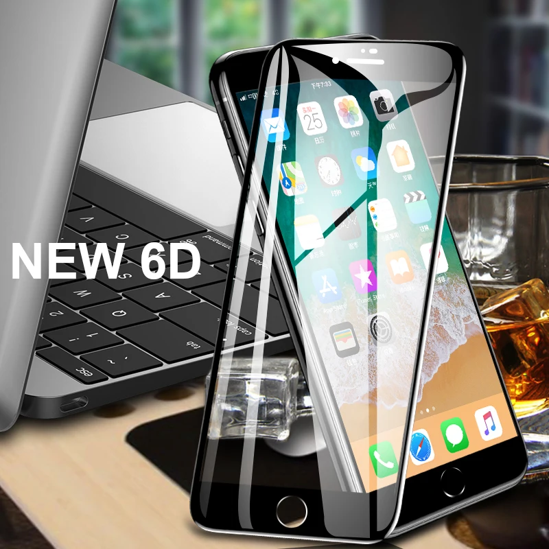 4D изогнутое полное покрытие закаленное стекло для iPhone X 8 8P 7 7P 9h твердость Новое 6D