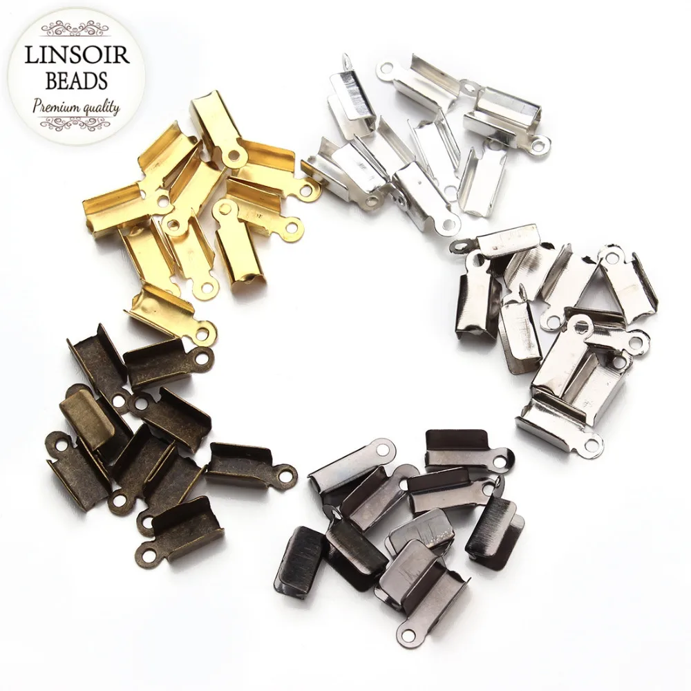 LINSOIR 200pcs/lot Leather Cord End Caps End Clasps Crimp Beads Silver/Gold/Antique Bronze Color Connectors for Jewelry Making
LINSOIR 200pcs/lot Leather Cord End Caps End Clasps Crimp Beads Silver/Gold/Antique Bronze Color Connectors for Jewelry Making