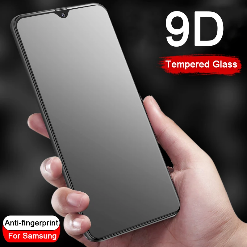 9D защита экрана с защитой от отпечатков пальцев для Samsung Galaxy A10 A20 A30 A40 A50 A70 A6 2018 A01