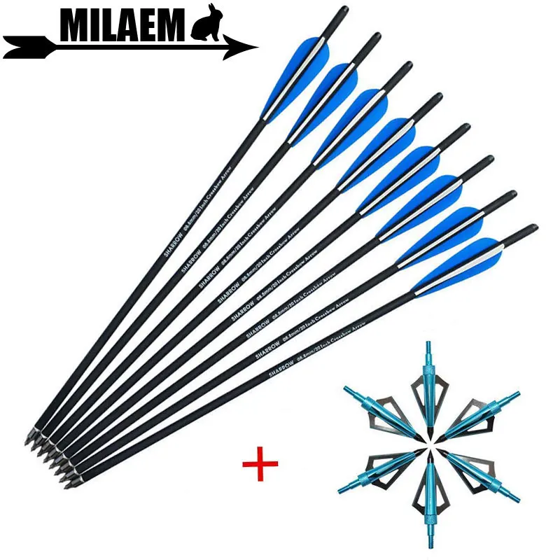 6/12pcs 22inch Archery Carbon Arrow Crossbow Bolts Arrow 4inch Vane Replaceable 100Gr Arrowhead OD8.8mm Shooting Accessories
6/12pcs 22inch Archery Carbon Arrow Crossbow Bolts Arrow 4inch Vane Replaceable 100Gr Arrowhead OD8.8mm Shooting Accessories