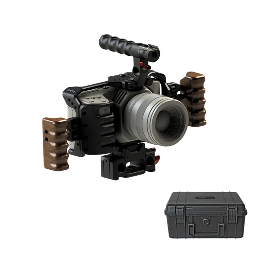 BMPCC 4K CAGE DSLR RIG Integral Cage Baseplate Wooden Handle 15mm rig FOR BlackMagic Pocket Cinema Camera II 4K
BMPCC 4K CAGE DSLR RIG Integral Cage Baseplate Wooden Handle 15mm rig FOR BlackMagic Pocket Cinema Camera II 4K