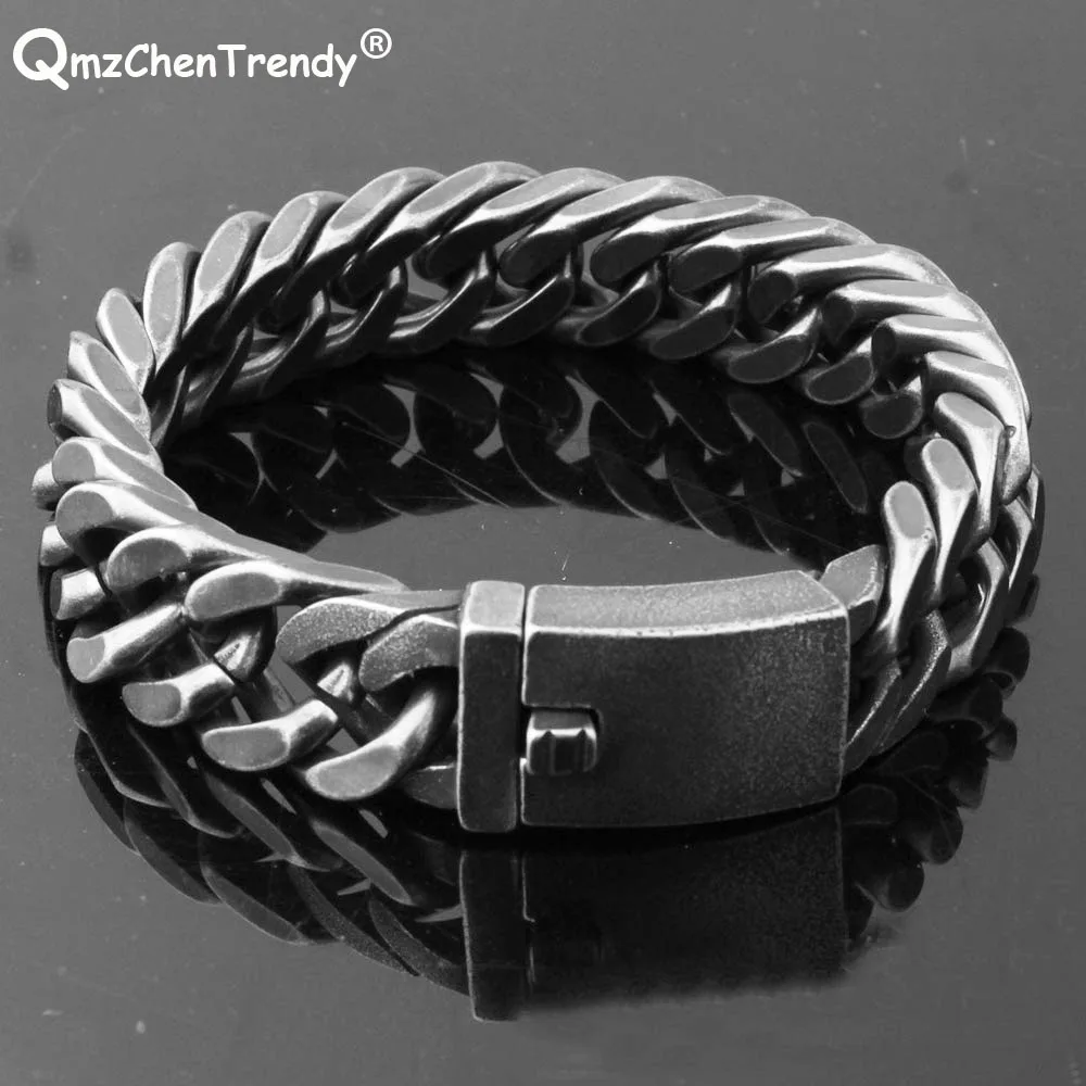 Men's Bracelet 316L Stainless Steel Wristband Jewelry Vintage Heavey Curb Cuban Link Chain Bangle Bracelets
Men's Bracelet 316L Stainless Steel Wristband Jewelry Vintage Heavey Curb Cuban Link Chain Bangle Bracelets