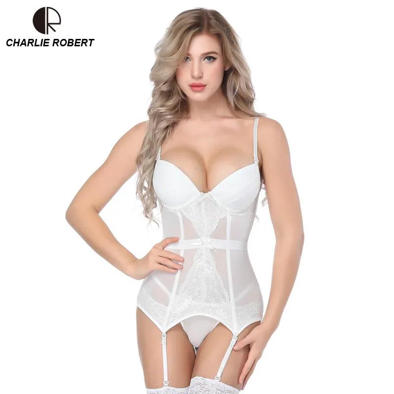 White Lace Bustier Women Overbust Push Up Corset Sexy Femme Lace Up Lingerie See Through Corsets Bustiers
White Lace Bustier Women Overbust Push Up Corset Sexy Femme Lace Up Lingerie See Through Corsets Bustiers