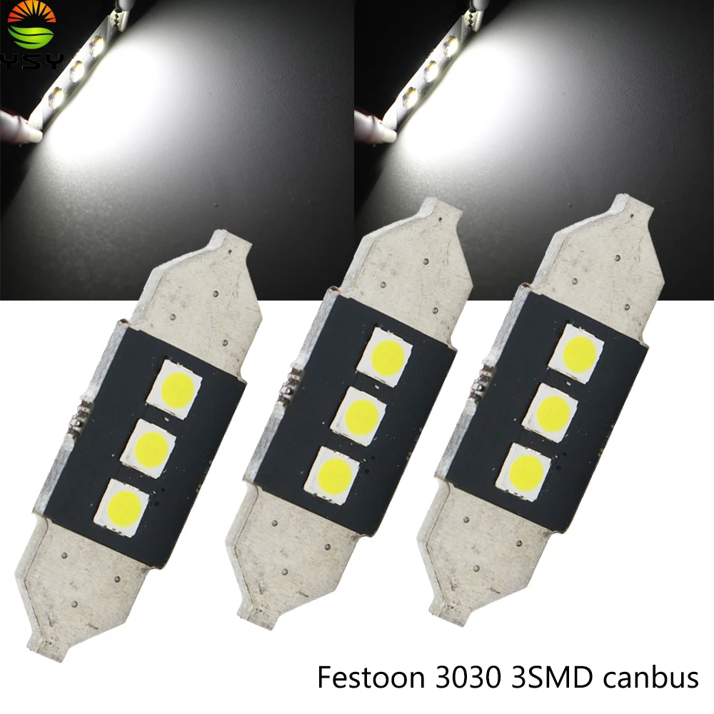 YSY 500X Festoon CANBUS 31 мм 36 мм 39 мм 41 мм C5W led безотказсветодиодный 3030 3 LED smd белый купольный светильник для внутреннего чтения
YSY 500X Festoon CANBUS 31 мм 36 мм 39 мм 41 мм C5W led безотказсветодиодный 3030 3 LED smd белый купольный светильник для внутреннего чтения