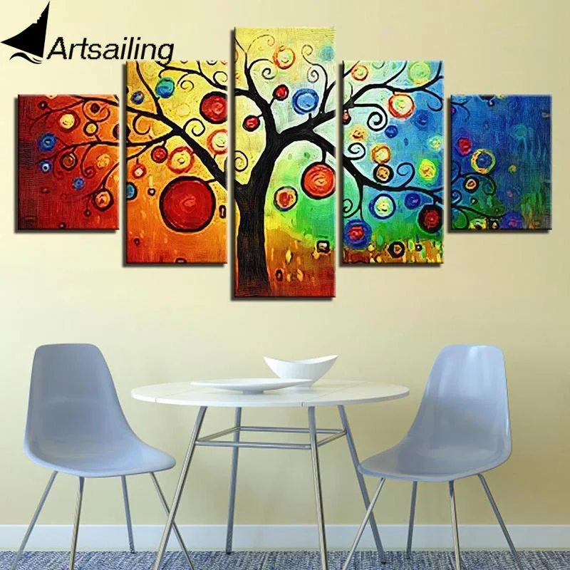 5 Piece HD print painting colorful tree money happy tree wall art print canvas Painting For Living Room Prints Poster Pictures
5 Piece HD print painting colorful tree money happy tree wall art print canvas Painting For Living Room Prints Poster Pictures