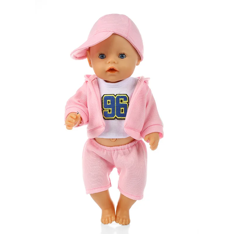 

Sport Set Doll clothes+Hat Wear fit for 43cm Born Doll , Children Best Birthday Gift(only sell clothes)