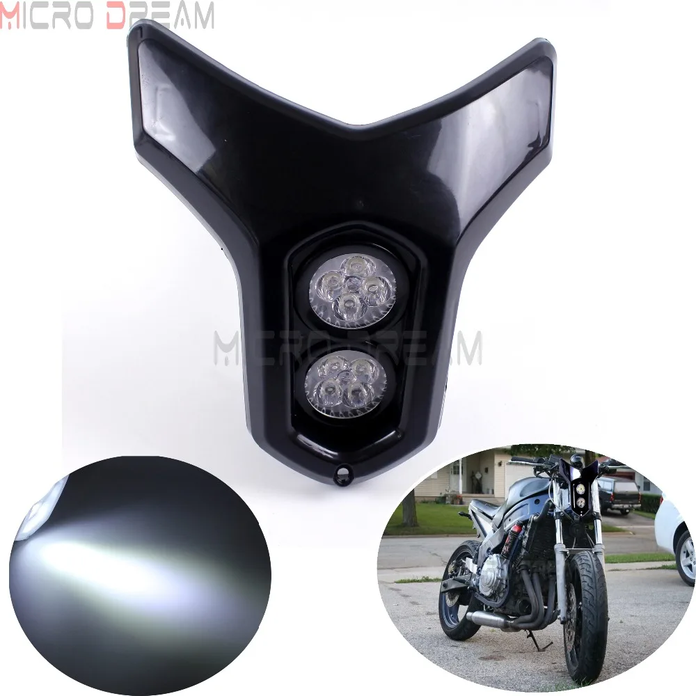 12v Dual Sport Dirt Bike Dual MR16 4w * 2 LED Headlight Universal For Kawasaki Yamaha Suzuki ATV Naked Motorcycle Lamps
12v Dual Sport Dirt Bike Dual MR16 4w * 2 LED Headlight Universal For Kawasaki Yamaha Suzuki ATV Naked Motorcycle Lamps