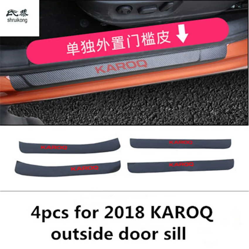 car styling car sticker carbon fiber grain PU leather door sill decorative cover for 2018 SKODA KAROQ
car styling car sticker carbon fiber grain PU leather door sill decorative cover for 2018 SKODA KAROQ