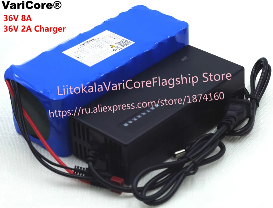 VariCore 36 V 8Ah 10S4P 18650 Rechargeable battery, changing bicycles, electric car 36 V protection with PCB + 2A Charger
VariCore 36 V 8Ah 10S4P 18650 Rechargeable battery, changing bicycles, electric car 36 V protection with PCB + 2A Charger