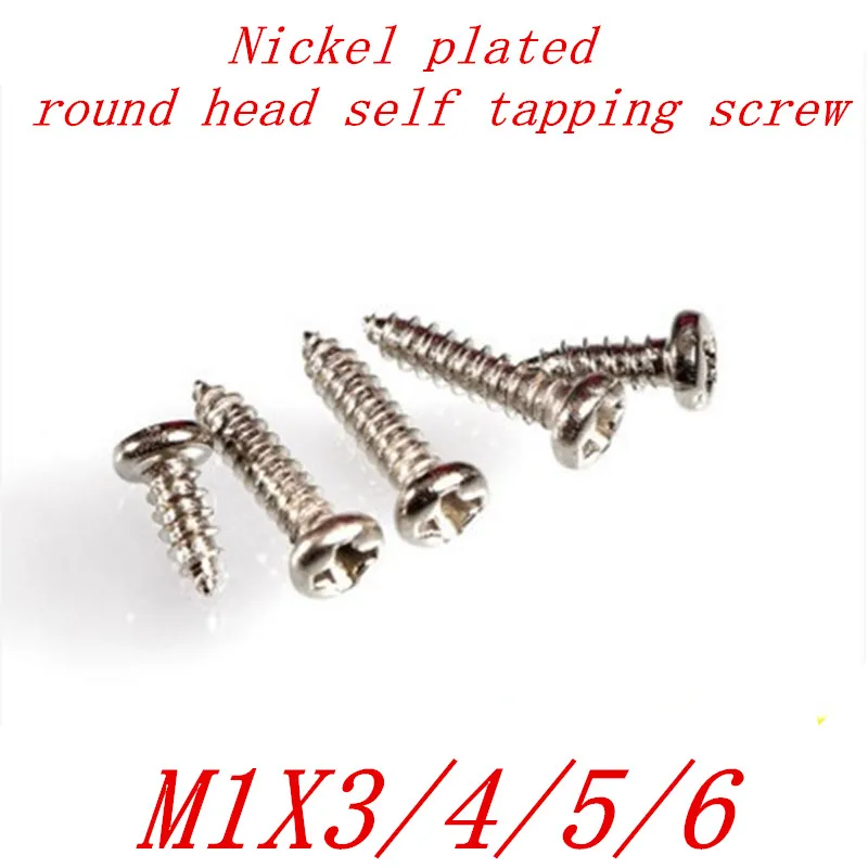1000Pcs/lot M1*3/M1*4/M1*5/M1*6 1mm micro electronic screw cross recessed phillips round pan head self tapping screw
1000Pcs/lot M1*3/M1*4/M1*5/M1*6 1mm micro electronic screw cross recessed phillips round pan head self tapping screw