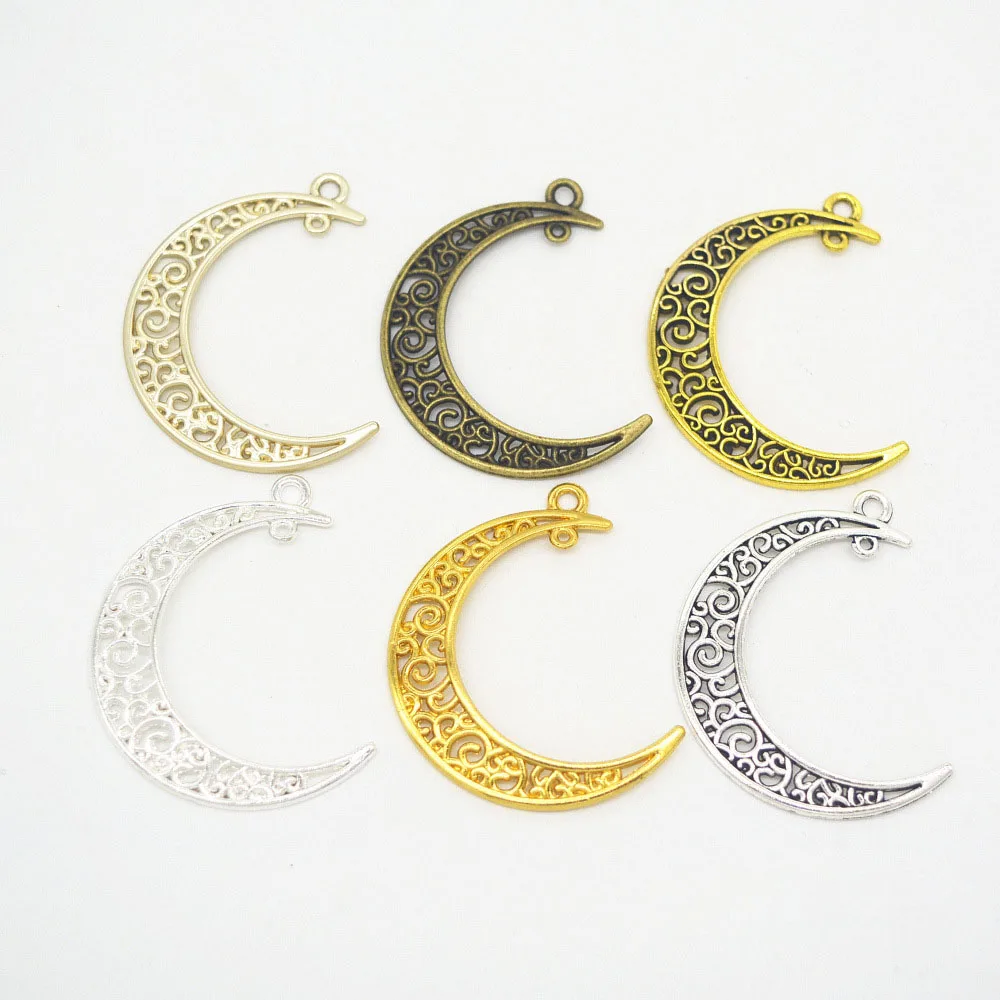 High Quality 20 Pieces/Lot 41mm*30mm Metal Delicate Hollow Out Moon Charm Pendant For Jewelry Making (6 colors)
High Quality 20 Pieces/Lot 41mm*30mm Metal Delicate Hollow Out Moon Charm Pendant For Jewelry Making (6 colors)