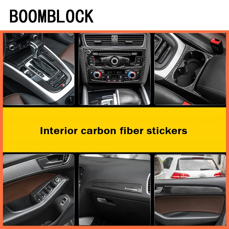 BOOMBLOCK оптовая продажа для Audi A4 B6 B8 B7 B5 A5 Q5 карбоновое волокно интерьерные молдинги