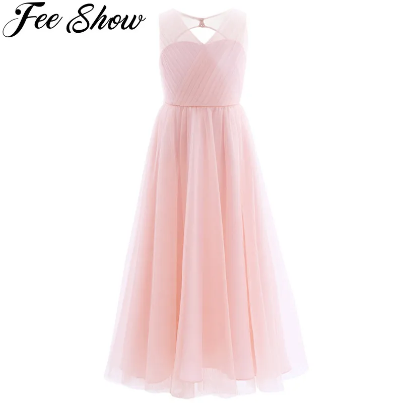 Girls Mesh Cutout Back Flower Girl Dress Princess Pageant Wedding Bridesmaid Birthday Party Dress SZ 4-14Y
Girls Mesh Cutout Back Flower Girl Dress Princess Pageant Wedding Bridesmaid Birthday Party Dress SZ 4-14Y
