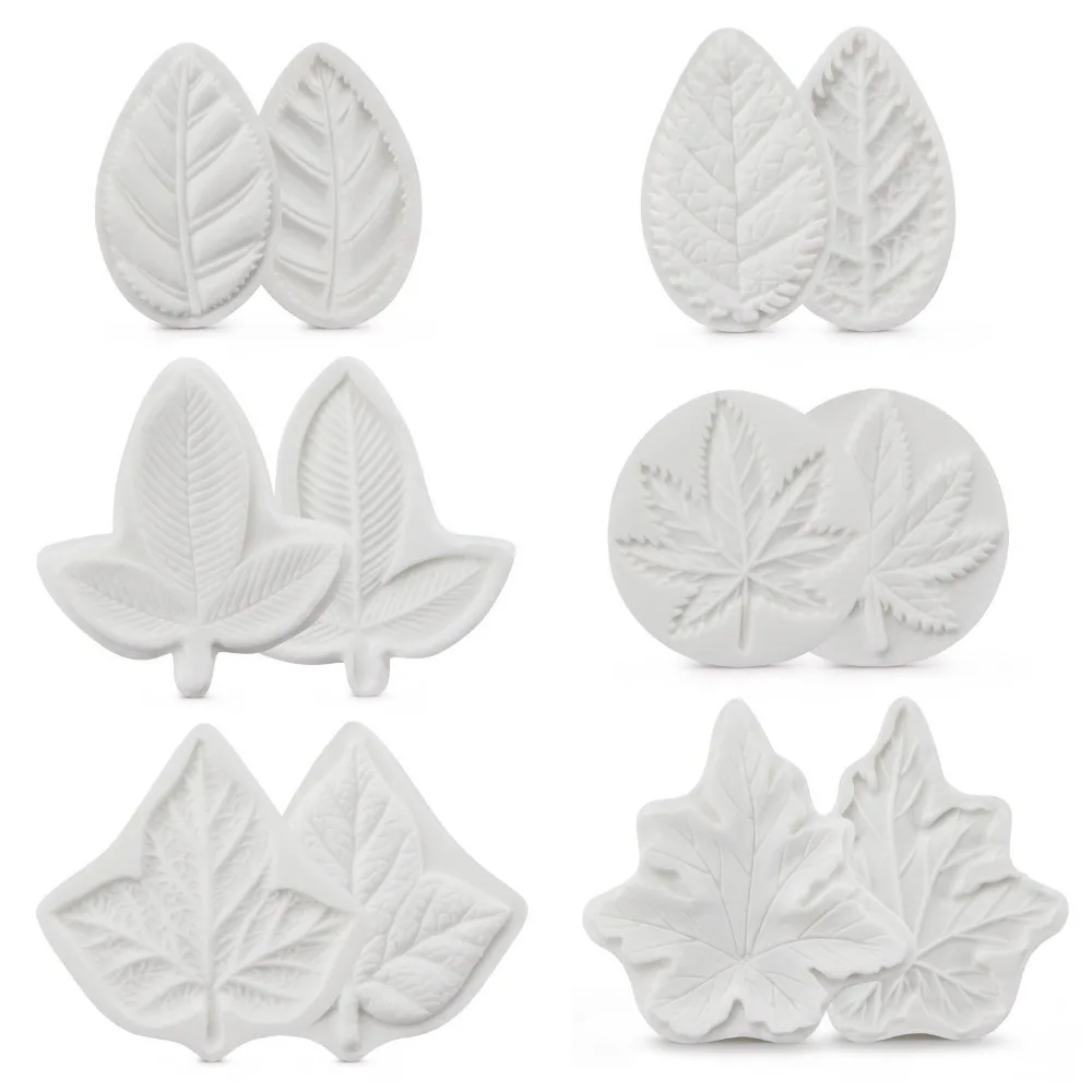 6 Pair Leaf Mold Silicone Maple Leaves Fondant Mold Cake Decoration Baking Mould Polymer Clay Resin Tool
6 Pair Leaf Mold Silicone Maple Leaves Fondant Mold Cake Decoration Baking Mould Polymer Clay Resin Tool