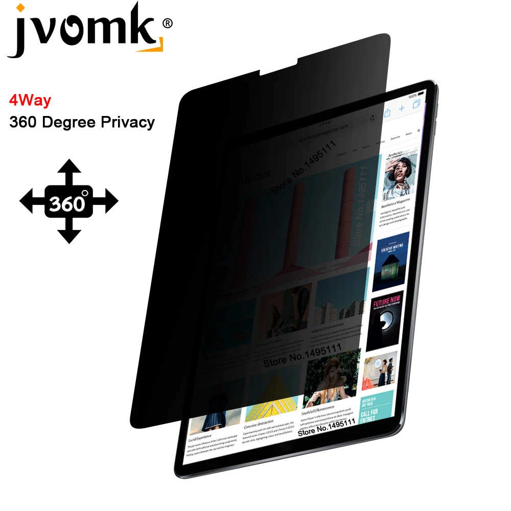 PET 360 градусов Фильтр конфиденциальности для 2018 iPad Pro 12 9 дюйма Лицо ID новый