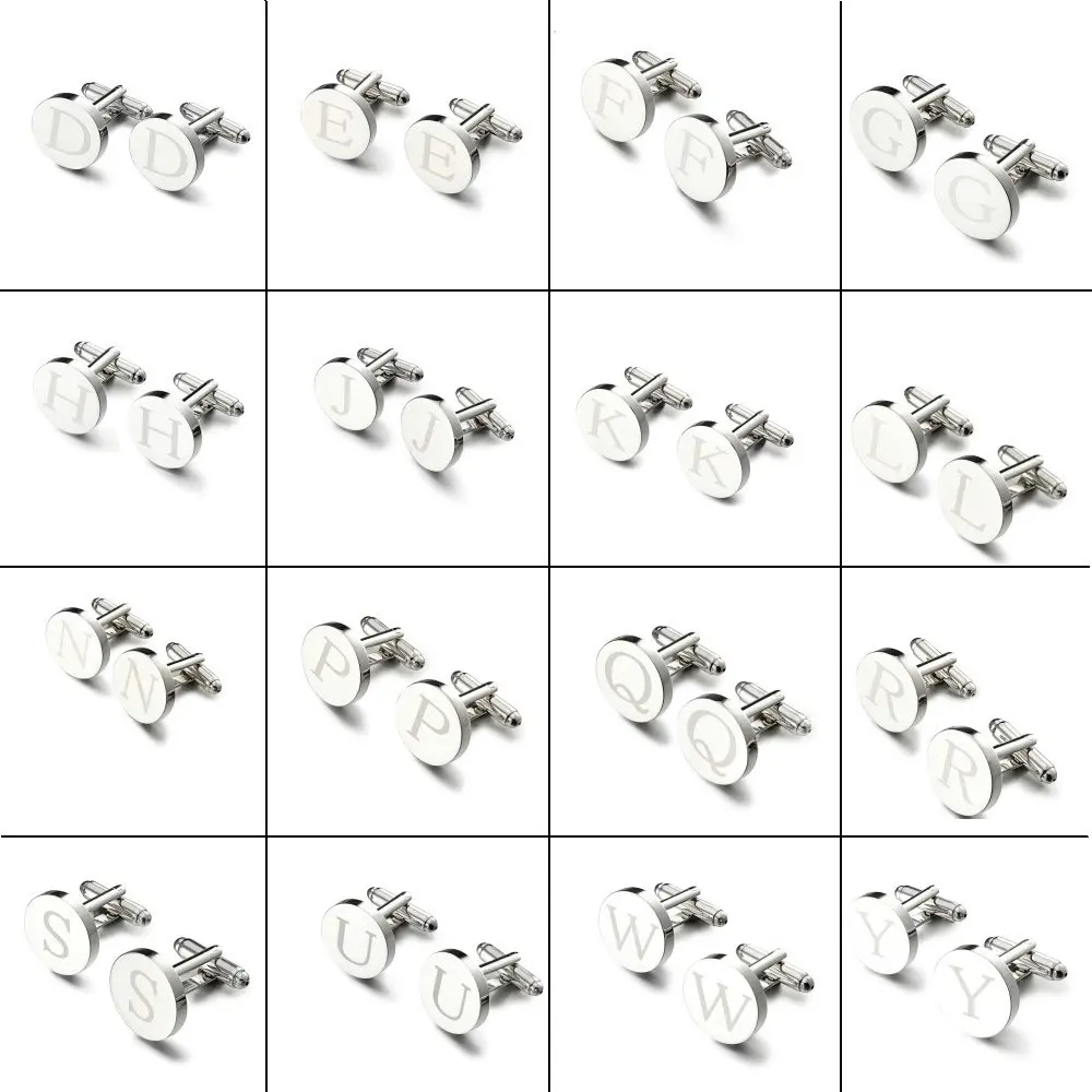 JIN&JU Men Jewelry Laser Letter A ~ Z Cufflinks Letters A To Z Cuff links For Mens Shirt Cuffs Cufflink Relojes Gemelos 
JIN&JU Men Jewelry Laser Letter A ~ Z Cufflinks Letters A To Z Cuff links For Mens Shirt Cuffs Cufflink Relojes Gemelos