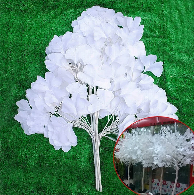White wedding props Road flower stage background decoration flower White artificial ginkgo biloba 252 pcs
White wedding props Road flower stage background decoration flower White artificial ginkgo biloba 252 pcs