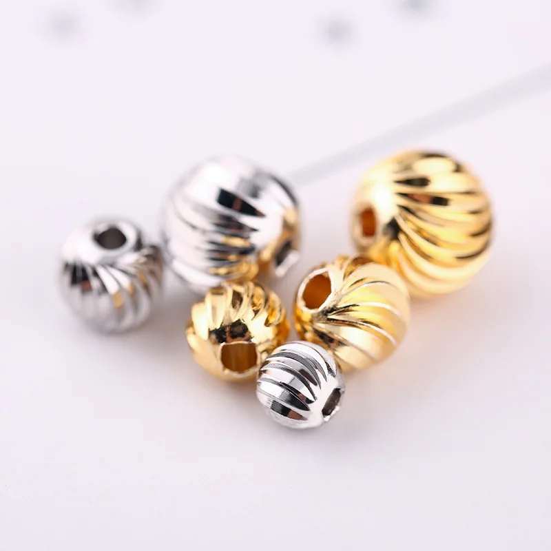 20pcs/lot Gold Silver Color European Round Charm Beads Metal Spacer Loose Beads For Bracelet Necklace Jewelry Making Findings
20pcs/lot Gold Silver Color European Round Charm Beads Metal Spacer Loose Beads For Bracelet Necklace Jewelry Making Findings