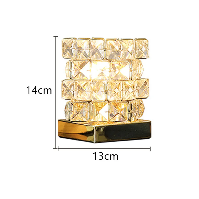 Modern Crystal Bedside Table Lamp Creative Small Night Light Art Wedding Room Princess Bedroom Study Desk Lamp
Modern Crystal Bedside Table Lamp Creative Small Night Light Art Wedding Room Princess Bedroom Study Desk Lamp