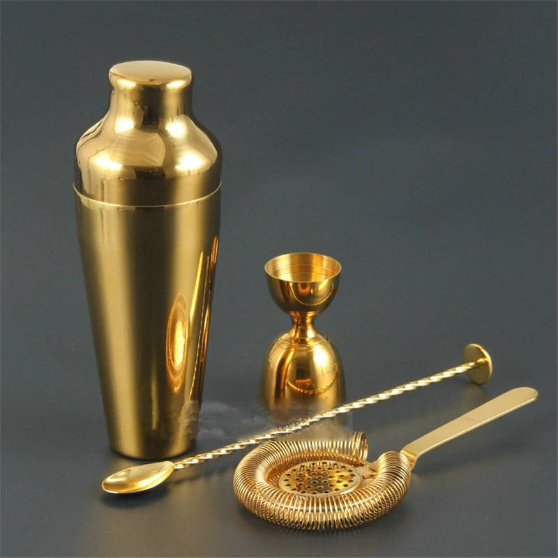 Cocktail Shaker Bar Set Copper Gold Plated Shaker Barware Set - 4 Pieces Bartender Kit Includes Shaker, Jigger,Strainer & Spoon
Cocktail Shaker Bar Set Copper Gold Plated Shaker Barware Set - 4 Pieces Bartender Kit Includes Shaker, Jigger,Strainer & Spoon
