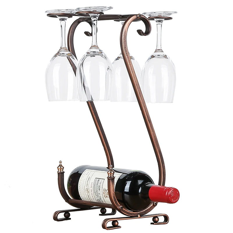 Creative Metal Wine Rack Wine Holder Goblet Holder Unique Design One Bottle with Four Cups
Creative Metal Wine Rack Wine Holder Goblet Holder Unique Design One Bottle with Four Cups