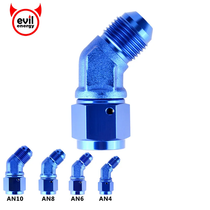 evil energy AN4-an12 Male to AN Female Swivel Aluminum 45 Degree Fitting Blue
evil energy AN4-an12 Male to AN Female Swivel Aluminum 45 Degree Fitting Blue