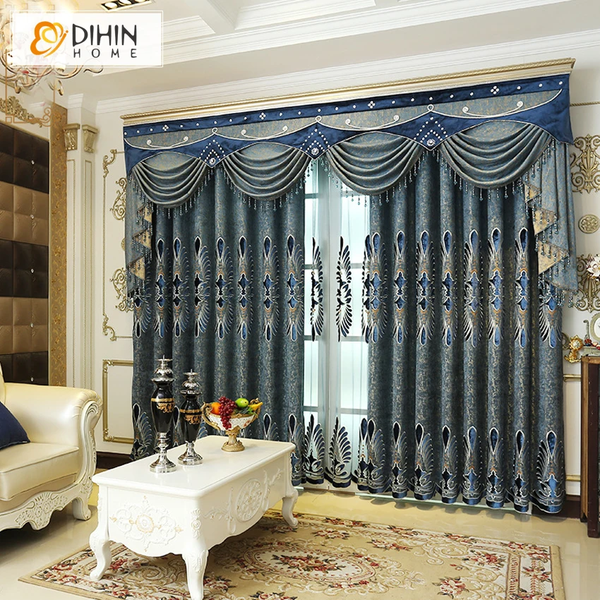 DIHIN HOME Hot Sale Embroidered Luxury European Style Luxury Curtain For Living Room High Quality Jacquard Curtains Valance
DIHIN HOME Hot Sale Embroidered Luxury European Style Luxury Curtain For Living Room High Quality Jacquard Curtains Valance