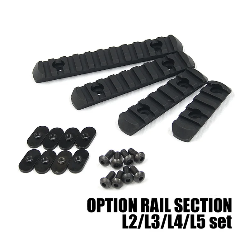 MP MOE Handguard Accessories Polymer Picatinny Rail Set Section For MOE Quad Rail L5 L4 L3 L2 Size Gun Accessories Black
MP MOE Handguard Accessories Polymer Picatinny Rail Set Section For MOE Quad Rail L5 L4 L3 L2 Size Gun Accessories Black