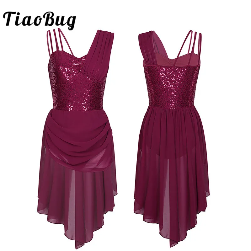 TiaoBug Women Spaghetti Straps Sequins Ballet Tutu Irregular Chiffon Dress Adult Ballet Gymnastics Leotard Stage Dance Costumes
TiaoBug Women Spaghetti Straps Sequins Ballet Tutu Irregular Chiffon Dress Adult Ballet Gymnastics Leotard Stage Dance Costumes