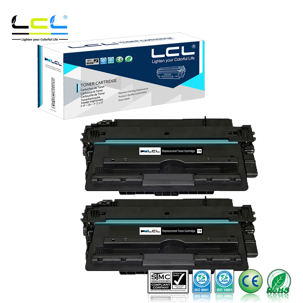 LCL 14A 14X CF214A CF214X 17000 страниц (2-Pack Black) Тонер-картридж совместимый для HP LaserJet предприятия M712xh 700 M712dn
LCL 14A 14X CF214A CF214X 17000 страниц (2-Pack Black) Тонер-картридж совместимый для HP LaserJet предприятия M712xh 700 M712dn