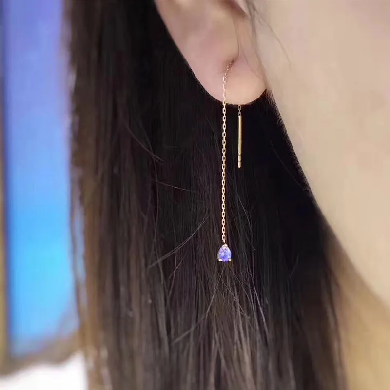 ANI 18k Yellow Gold Women Tanzanite Dangle Earrings 0.35 ct Pear Cut Tanzanite Drop Earrings Bridal Wedding Brincos Jewelry
ANI 18k Yellow Gold Women Tanzanite Dangle Earrings 0.35 ct Pear Cut Tanzanite Drop Earrings Bridal Wedding Brincos Jewelry