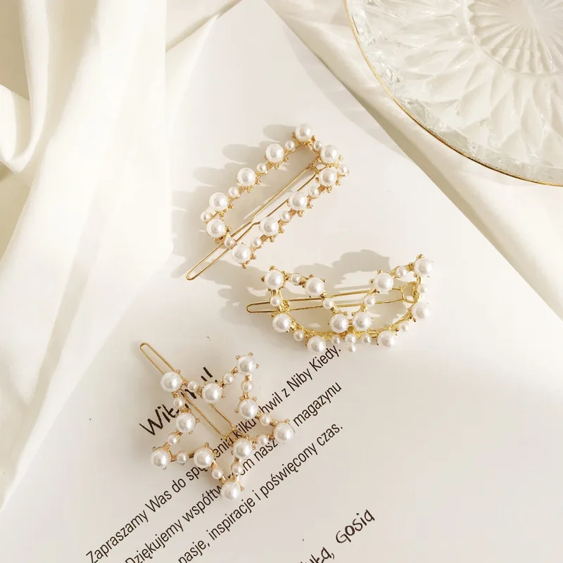 CHENFAN Korean version of the new popular ins sweetness hairpin fashion geometry pearl duck mouth clip girls hair accessories
CHENFAN Korean version of the new popular ins sweetness hairpin fashion geometry pearl duck mouth clip girls hair accessories