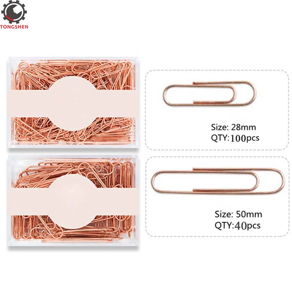 Rose Gold Paper Clips Smooth Finish Steel Wire Large Size 50mm Metal Clip Wide Binder Clips Paper Clip Stationery
Rose Gold Paper Clips Smooth Finish Steel Wire Large Size 50mm Metal Clip Wide Binder Clips Paper Clip Stationery