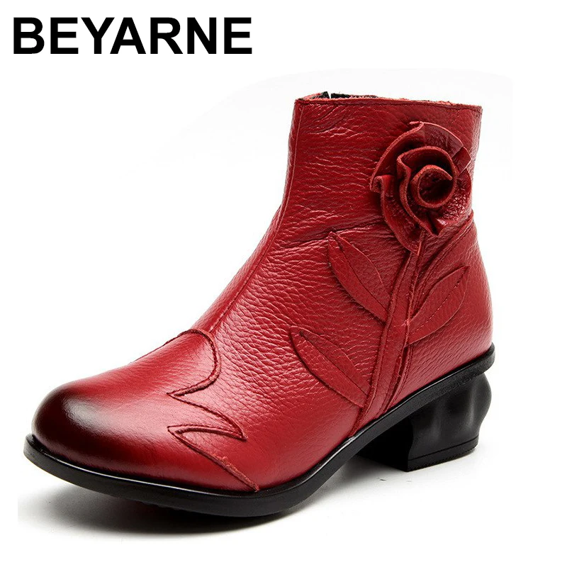BEYARNES Women's Shoes Spring Autumn Fashion Women Genuine Leather Platform Ankle Boots Ladies Soft Comfortable Warm Plus Boots
BEYARNES Women's Shoes Spring Autumn Fashion Women Genuine Leather Platform Ankle Boots Ladies Soft Comfortable Warm Plus Boots