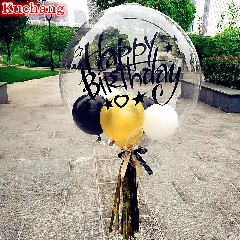 18inch No Wrinkle Transparent Helium clear Bubble Balloons happy birthday stickers Birthday party decoration
18inch No Wrinkle Transparent Helium clear Bubble Balloons happy birthday stickers Birthday party decoration