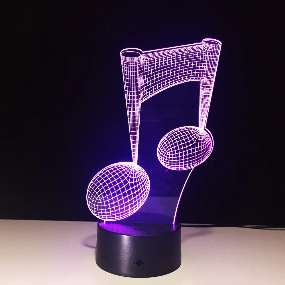 Music Notation 3D Night Light 3D Stereo Vision Lamp Indoor Atmosphere Lamp USB Remote Touch Switch 7 Color Change Bedroom Light
Music Notation 3D Night Light 3D Stereo Vision Lamp Indoor Atmosphere Lamp USB Remote Touch Switch 7 Color Change Bedroom Light