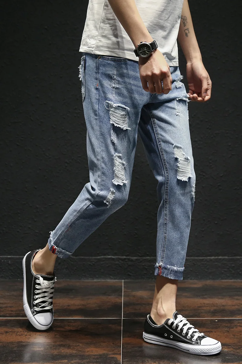 M-5XL!!Hole jeans male plus size ankle length trousers slim the trend of the trousers male casual
M-5XL!!Hole jeans male plus size ankle length trousers slim the trend of the trousers male casual