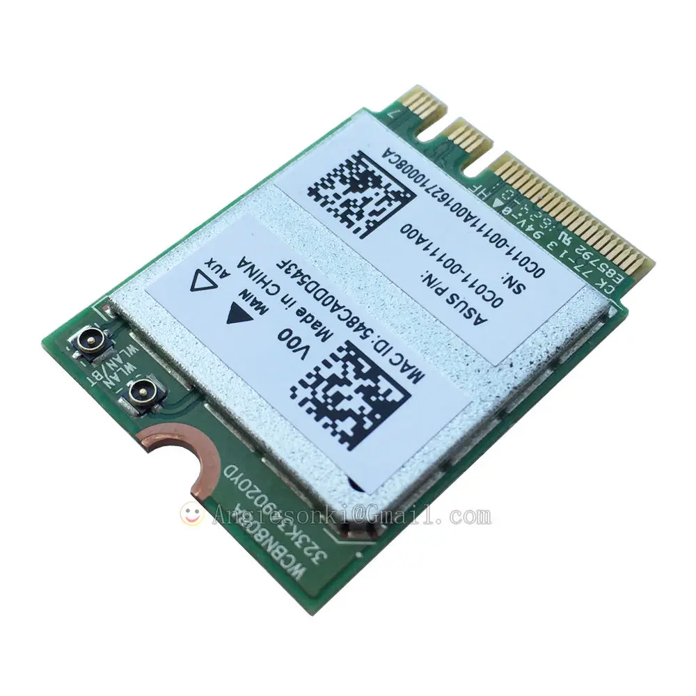 WLAN Card QCNFA364A 802.11a/b/g/n/ac ABGN-AC Network Module Card + Bluetooth V4.1 for Atheros WCBN808A 867 Mbps NGFF 2.4GHz/5GHz
WLAN Card QCNFA364A 802.11a/b/g/n/ac ABGN-AC Network Module Card + Bluetooth V4.1 for Atheros WCBN808A 867 Mbps NGFF 2.4GHz/5GHz