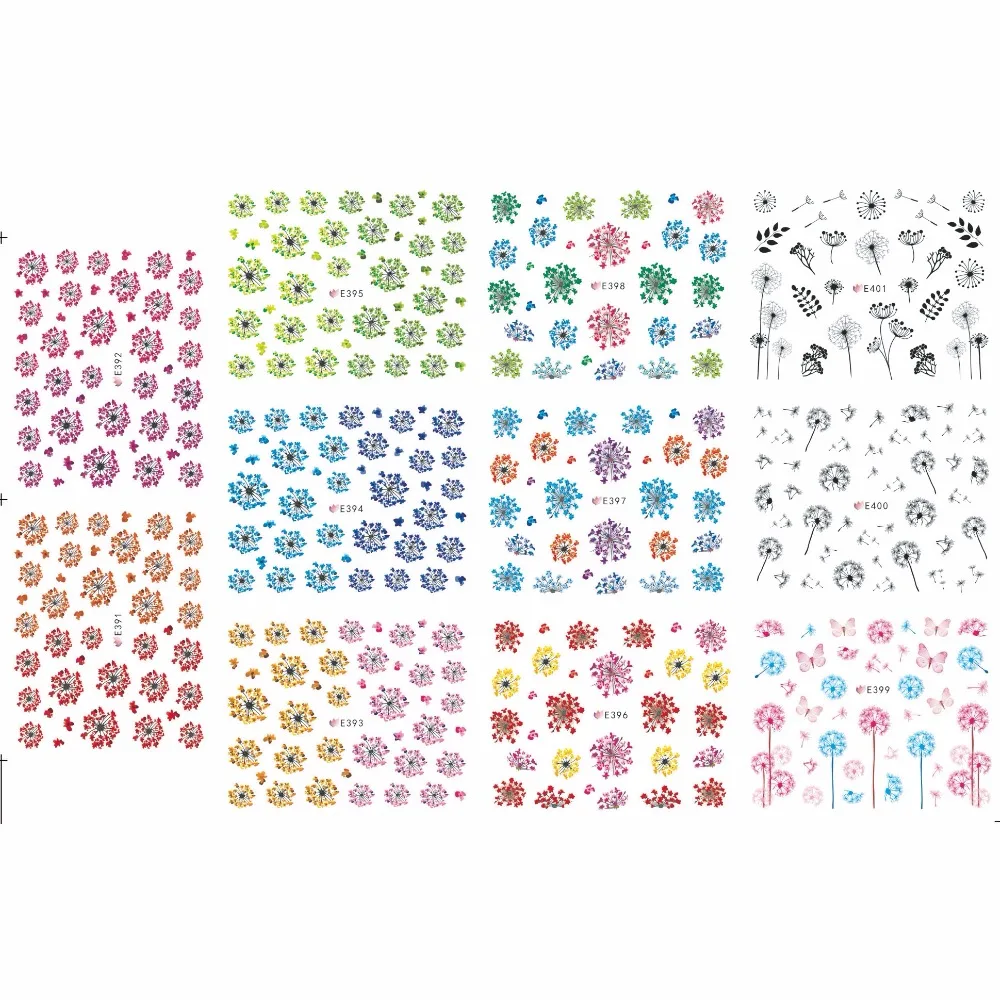 11 PACKS / LOT 3D SIMULATION DRY FLOWER PETALS BUTTERFLY DANDELION LEAF STICKER E391-401
11 PACKS / LOT 3D SIMULATION DRY FLOWER PETALS BUTTERFLY DANDELION LEAF STICKER E391-401