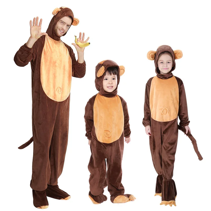 Family Animal Cos Jumpesuit Brown Monkey Cosplay Set Unisex Adult Kid Jumpsuit Parent-Child Outfit Halloween Cosplay Costumes
Family Animal Cos Jumpesuit Brown Monkey Cosplay Set Unisex Adult Kid Jumpsuit Parent-Child Outfit Halloween Cosplay Costumes