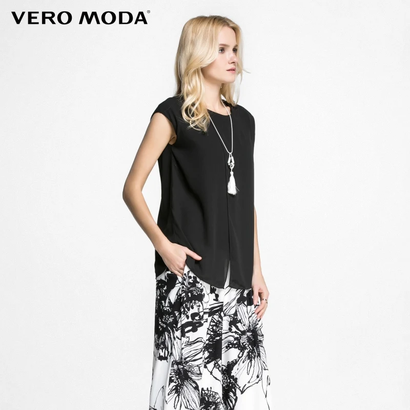 Vero Moda Бренд 2018 Новинка Женский Пуловер Эластичная Футболка Женская без Рукавах