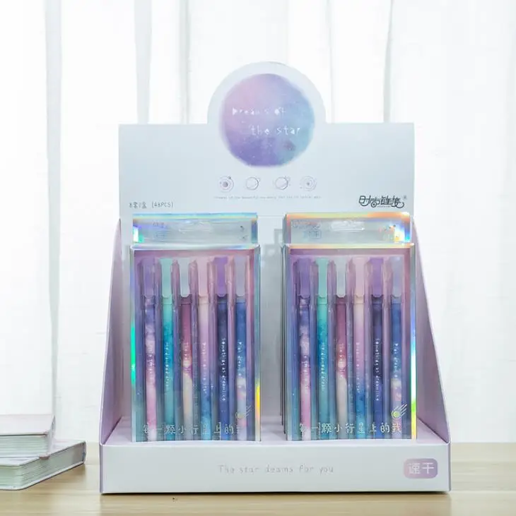 6 Pcs/pack Kawaii 0.5mm Night Galaxy Star Starry Sky Gel Pens Black Ink Writing Signing Pen School Office Student Stationery
6 Pcs/pack Kawaii 0.5mm Night Galaxy Star Starry Sky Gel Pens Black Ink Writing Signing Pen School Office Student Stationery
