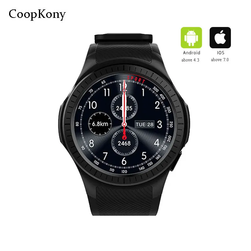 Спортивные Смарт часы Coopkony для Android IOS трекер сердечного ритма 2G Wi Fi Bluetooth звонок 0 2
