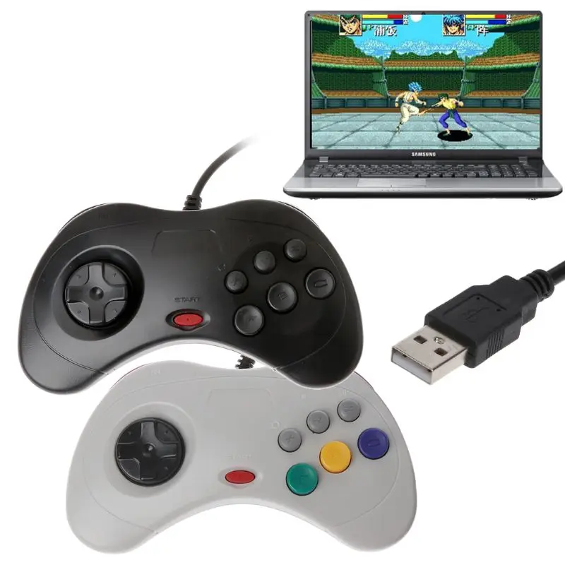 Классический игровой контроллер USB проводной для ПК джойстик ноутбука Sega