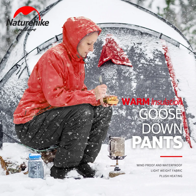 Naturehike Women Men Down Pants Outdoor Climbing Waterproof Warm Pants Unisex Camping Casual Goose Down Trousers NH18K210-K
Naturehike Women Men Down Pants Outdoor Climbing Waterproof Warm Pants Unisex Camping Casual Goose Down Trousers NH18K210-K