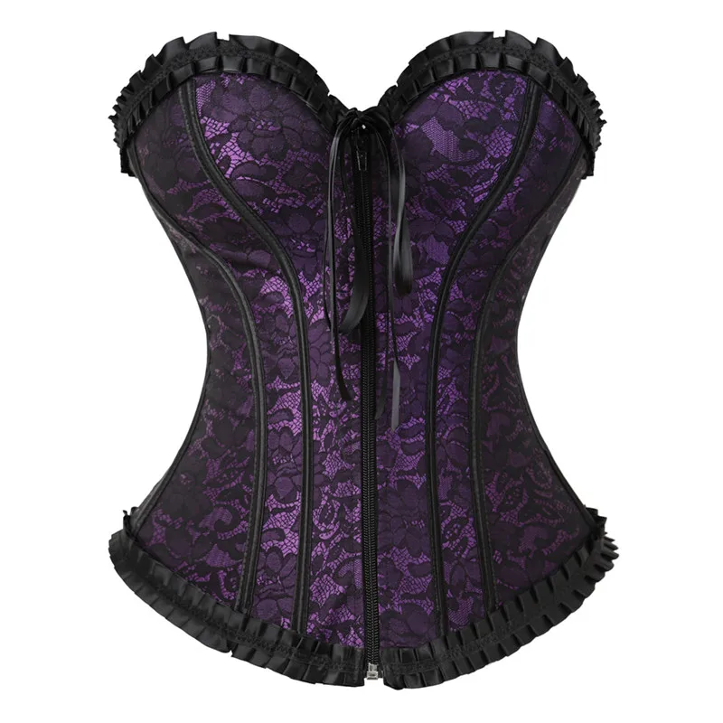 Sexy Overbust Corsets and Bustiers Zipper Front Vintage Floral Victorian Costume Corset Lingerie Top plus size korsett for women
Sexy Overbust Corsets and Bustiers Zipper Front Vintage Floral Victorian Costume Corset Lingerie Top plus size korsett for women