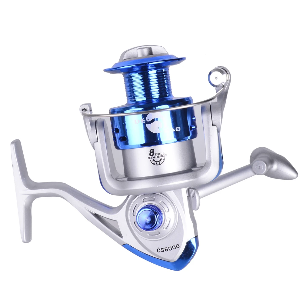 HiUmi 8BB pesca beginner plastic fishing reel 5.2:1 Lures wheel CS1000 - 7000 spinning fly reels carretilhas de pescaria | Спорт и