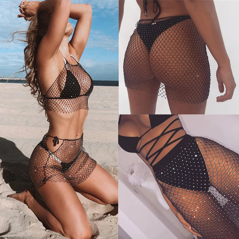 2019 Brand New Summer Ladies Women Sexy Sequins Crystal Mesh Tops Summer Bikini Cover Up Swimwear Swimsuit Skirt Black White
2019 Brand New Summer Ladies Women Sexy Sequins Crystal Mesh Tops Summer Bikini Cover Up Swimwear Swimsuit Skirt Black White